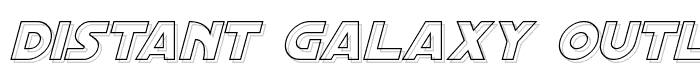 Distant Galaxy Outline Italic font